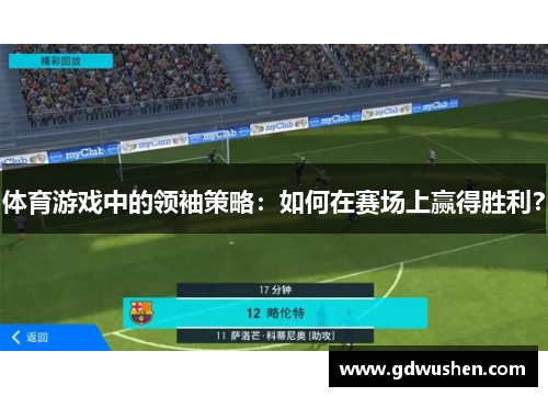 体育游戏中的领袖策略：如何在赛场上赢得胜利？